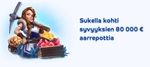 Palkintojen riutasta löytyy 40 000€ aarteet!