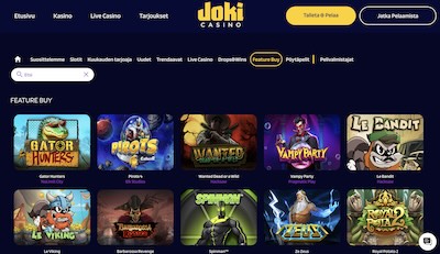 Joki Casinon feature buy pelit